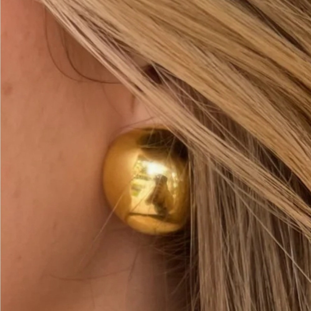 Gold Small Ball Clip On Earrings!!!